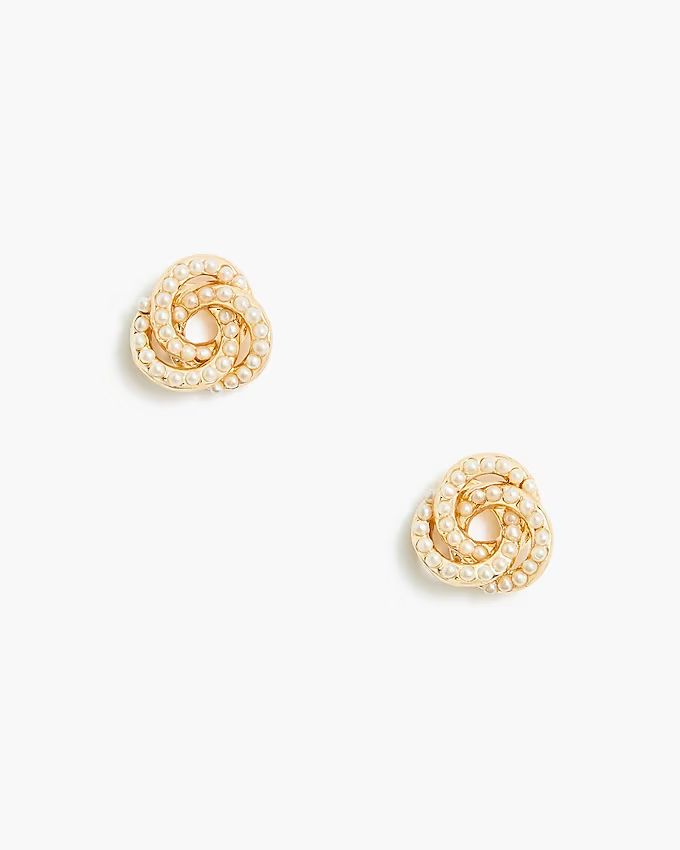 Pearl knot stud earrings | J.Crew Factory