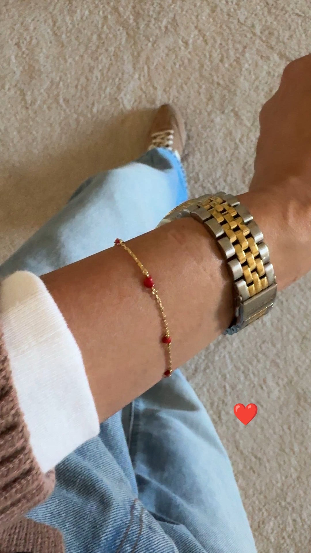 Delicate heart bracelet. Heart jewelry. I also have and love the matching necklace. I wore them both a lot last year too. Good quality. Comes in gold and silver also. 


#LTKootd #LTKOver40 #LTKValentine