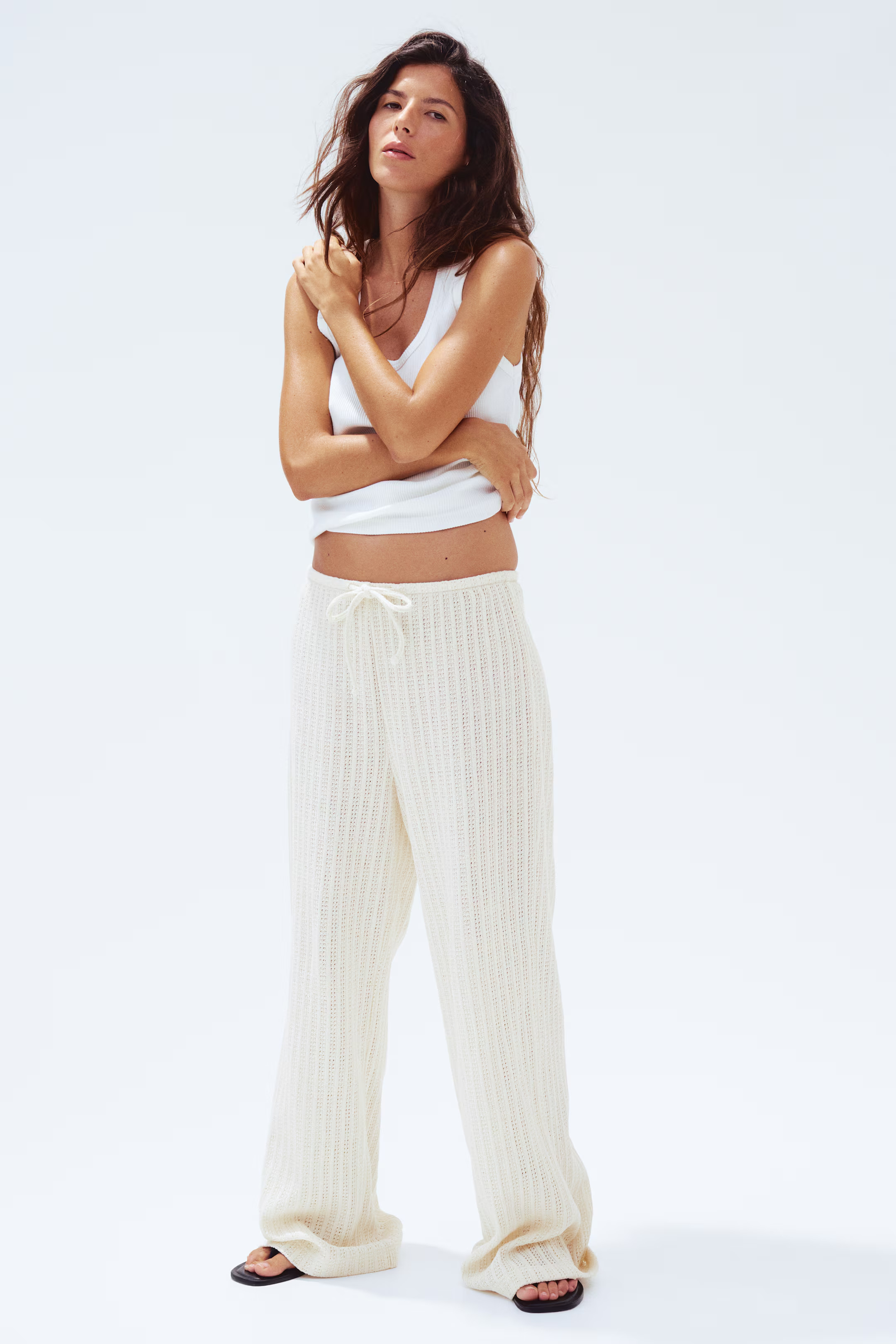 Textured-knit trousers | H&M (UK, MY, IN, SG, PH, TW, HK)