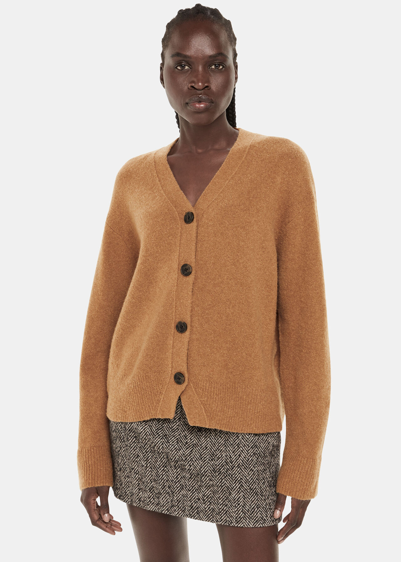 Textured Wool Mix Cardigan | Whistles