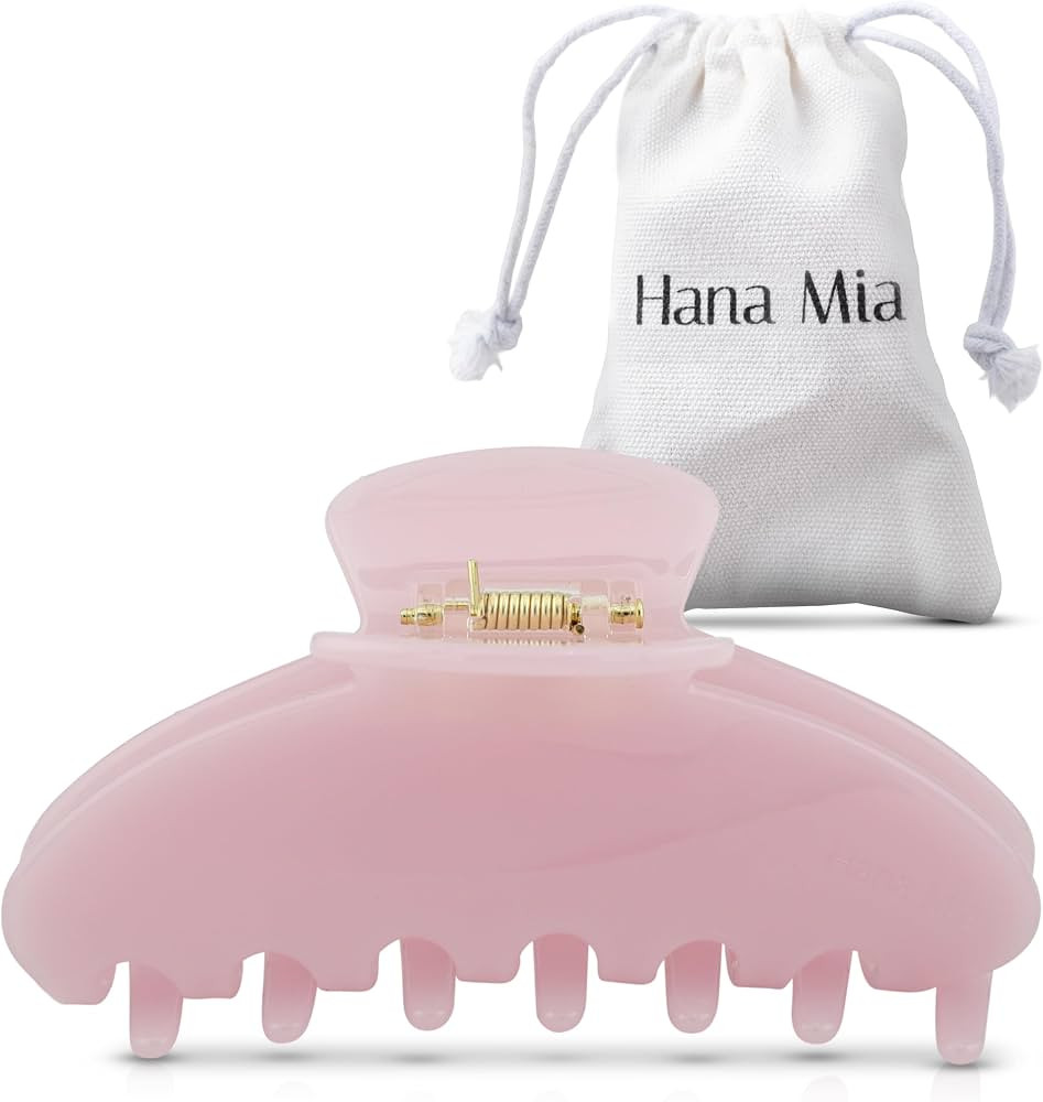 Luxury Pink Claw Clip for Women | Our Large 4 Inch Hair Clip Creates Beautiful Half Ups, Secure U... | Amazon (US)