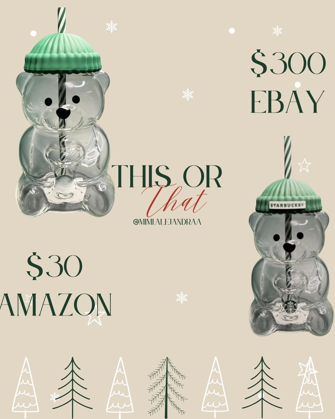 Gift guide: Glass bear options! 

I went to ALDI’s to find the glass gingerbread man, but I knew it was sold out. 😂

The official Starbucks is now bidding at $50k

#LTKCyberWeek #LTKGiftGuide #LTKHoliday