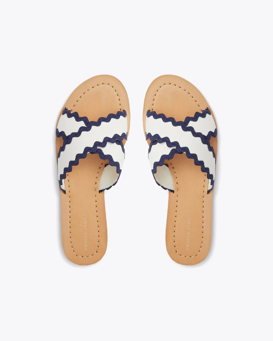 Colorblock Piper Sandals in Magnolia White | Draper James (US)