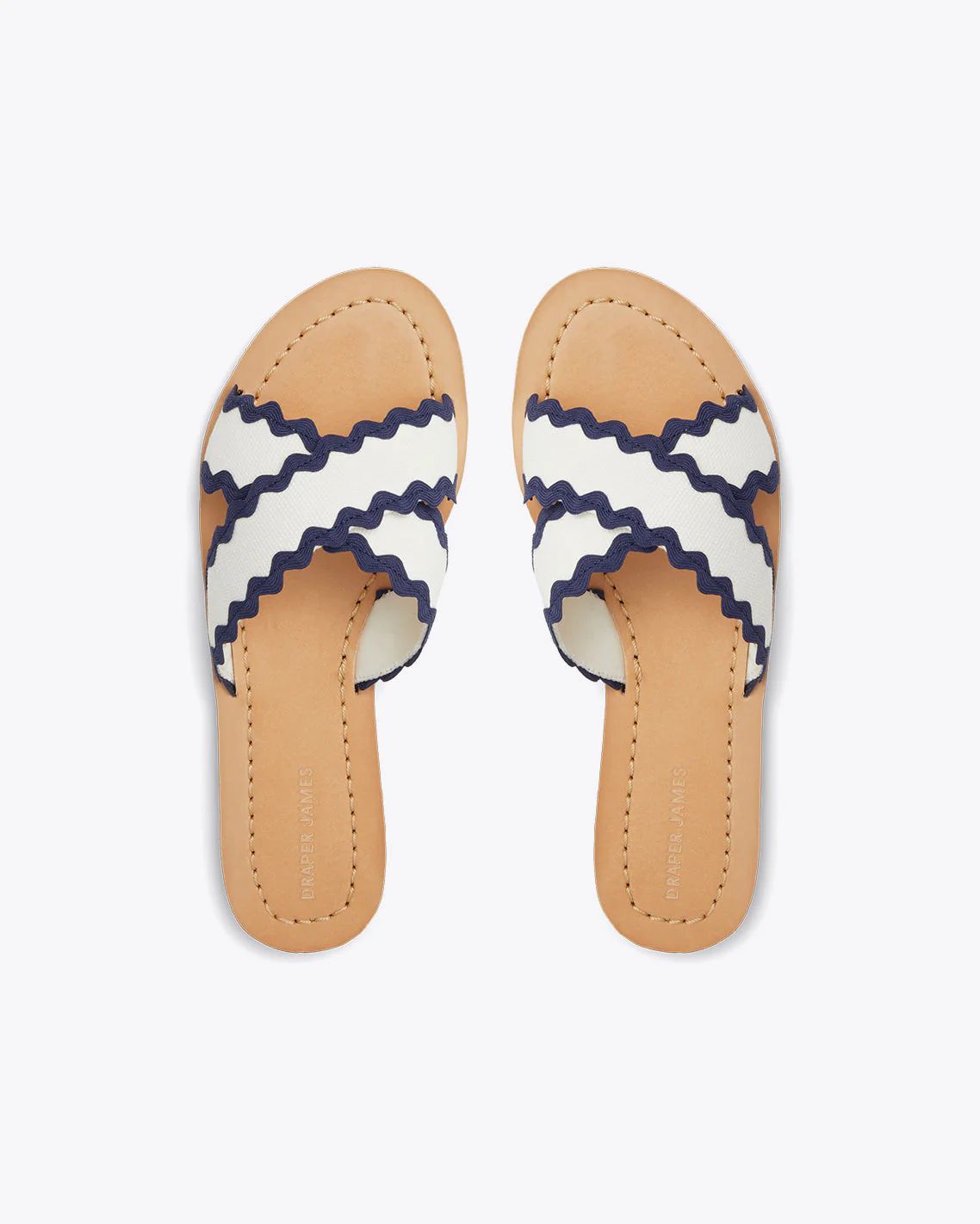 Colorblock Piper Sandals in Magnolia White | Draper James (US)