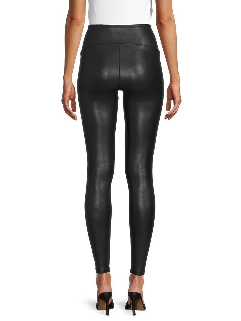 Time and Tru Women's Faux Leather Leggings, Full Length, Sizes XS-XXXL | Walmart (US)