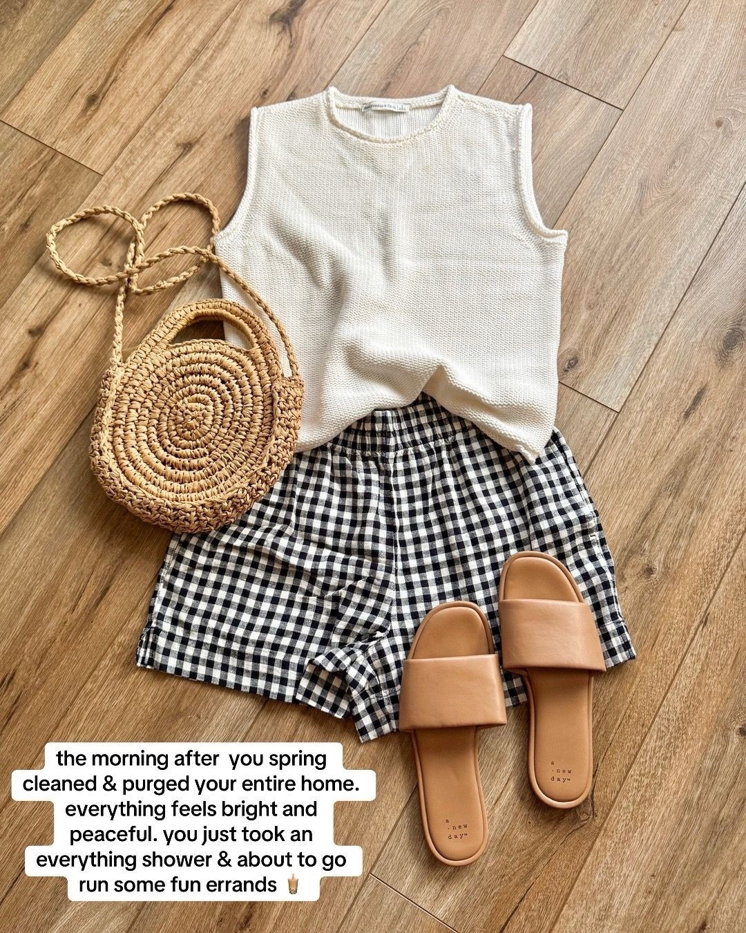 spring outfit ideas. gingham shorts. sleeveless sweater. casual everyday outfits. 

#LTKSeasonal #LTKSpringSale #LTKootd