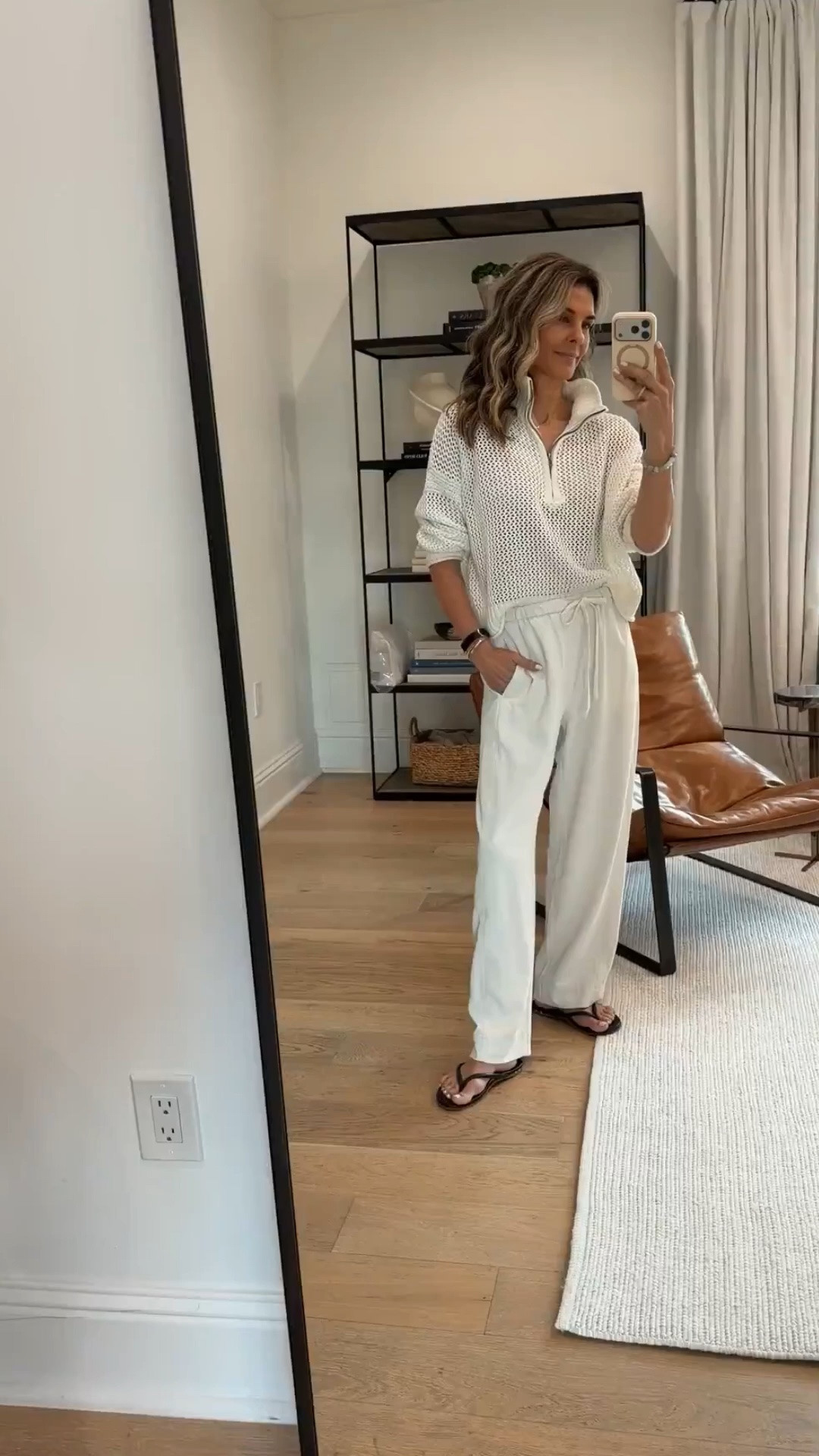 Zip-up sweater on sale now. 

Pants are a favorite! I’m 5’6”. Wearing XS Reg code fashionedlifexspanx @Spanx