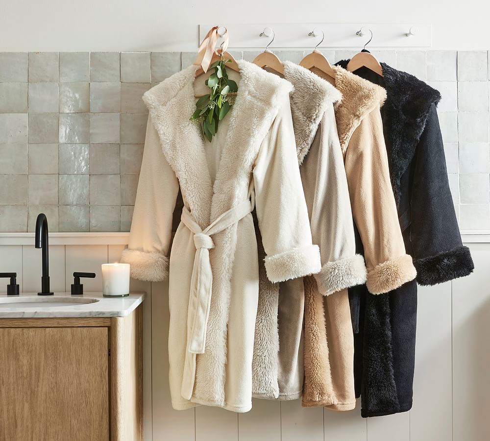 Faux Shearling Robes | Pottery Barn (US)