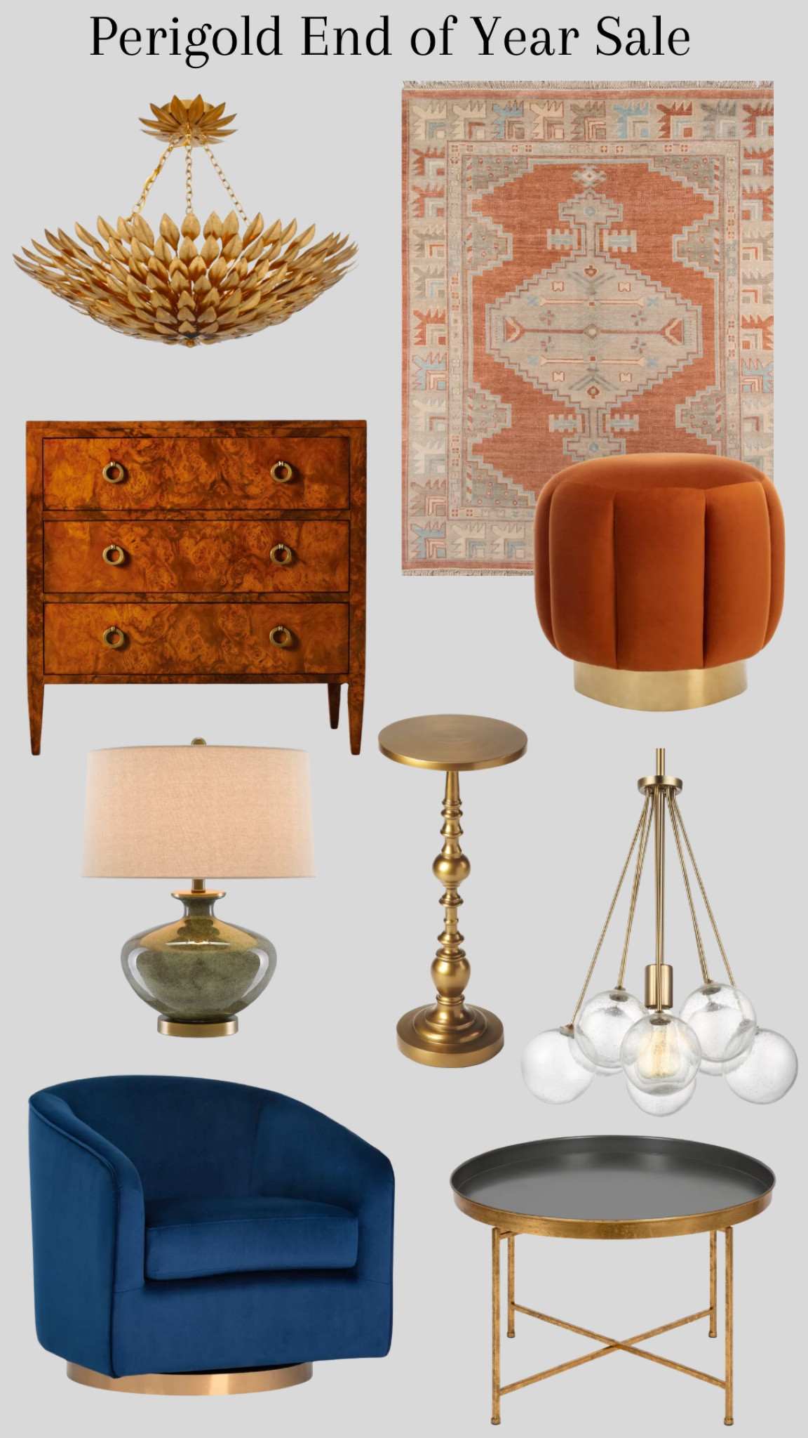 Perigold end of year home decor & furniture sale 

#LTKsalealert #LTKstyletip #LTKhome
