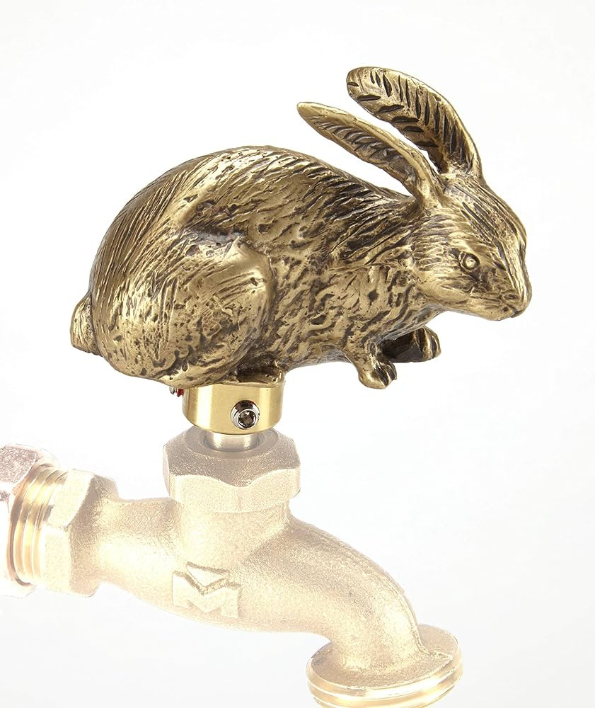 Rabbit - Decorative Outdoor Faucet Handle with Universal Adapter, Brass, DIY, Replacement Handle ... | Amazon (US)