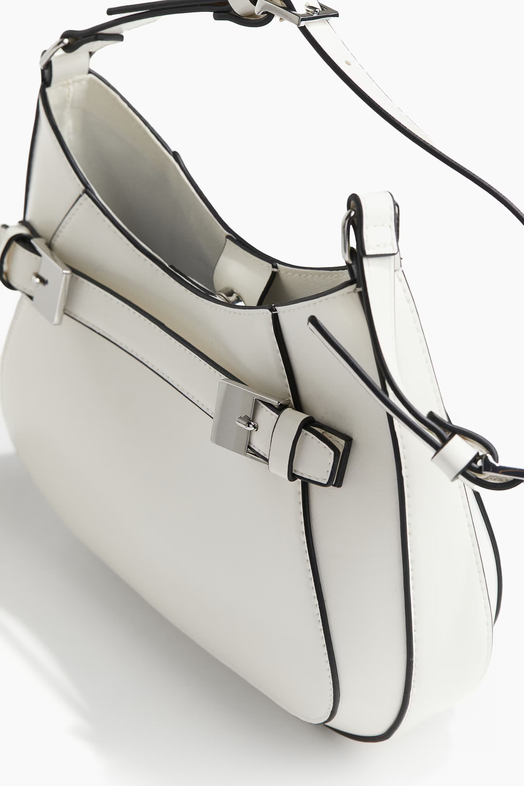 Strap-Detail Shoulder Bag - White - Ladies | H&M US | H&M (US + CA)