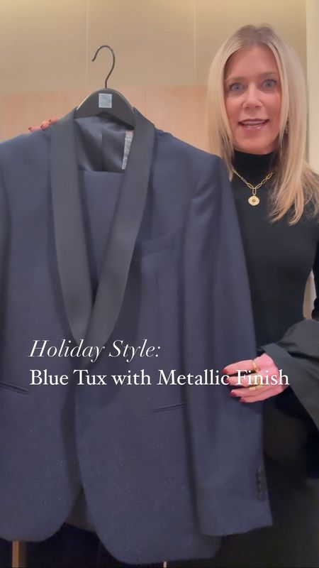 Be dramatic and eye catching this holiday season wearing this blue tuxedo with metallic finish. That slight touch of sparkle sets you apart as does wearing this rich blue color.

#LTKmens #LTKHoliday #LTKGiftGuide