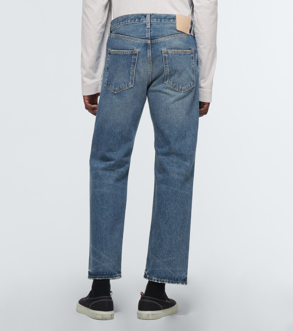 Distressed high-rise straight jeans | Mytheresa (US/CA)