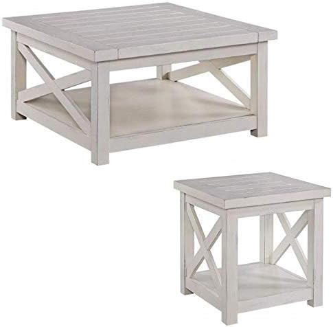 Amazon.com: Homestyles Wood Coffee and End Table Set in White Finish - 2 Items : Home & Kitchen | Amazon (US)