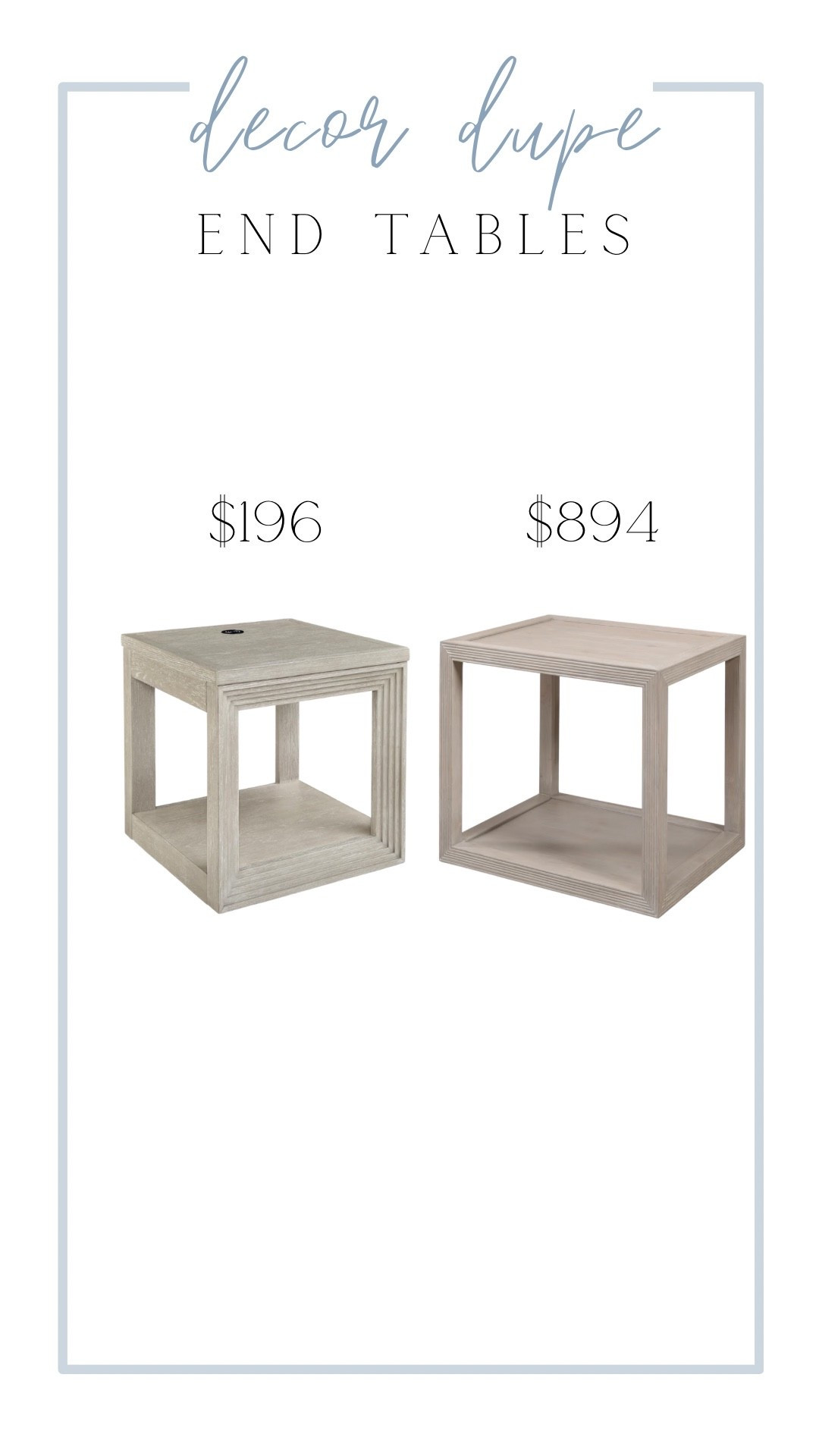 Neutral end table to go with any decor style 