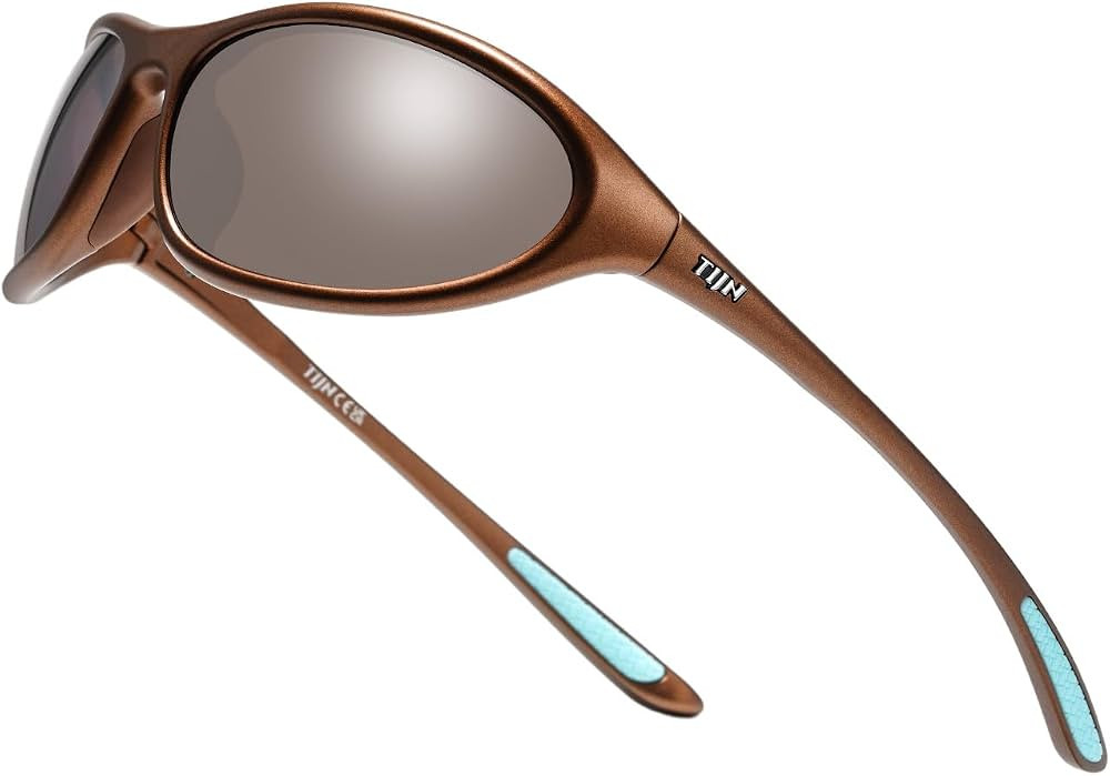 TIJN Sports Sunglasses UV400 Wraparound for Men Women Cycling, Vanta | Amazon (US)