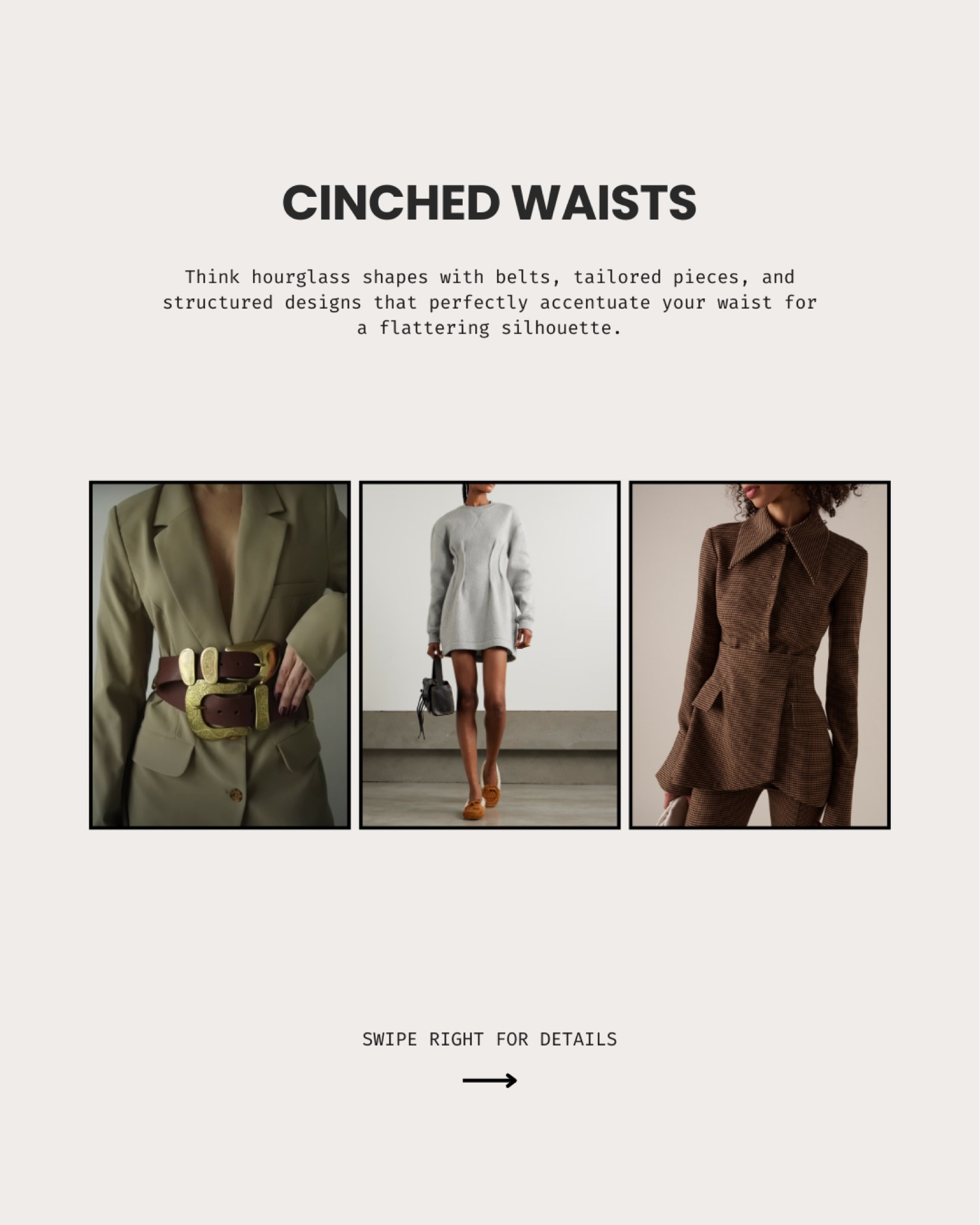 Think hourglass! 

#LTKStyleTip #LTKFindsUnder100 #LTKOver40