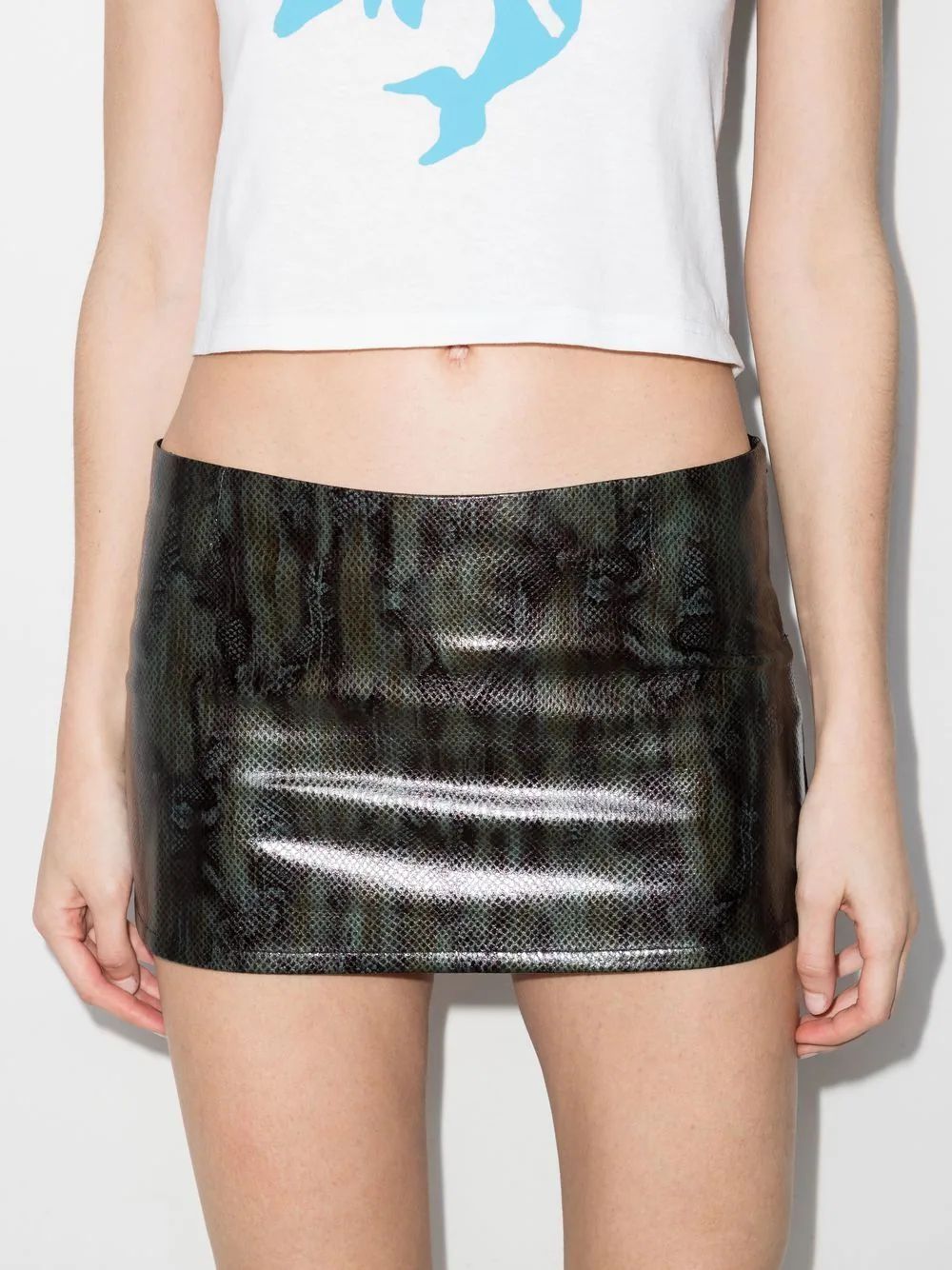 Fig python-print mini skirt | Farfetch Global