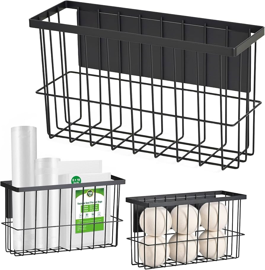 FAMNONE 1 Pcs Magnetic Basket Fridge Dryer Ball Holder for Laundry Room Organization and Storage,... | Amazon (US)