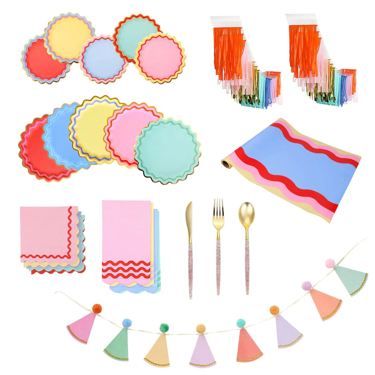 Rainbow Ric Rac Ultimate Party Kit | Packed Party