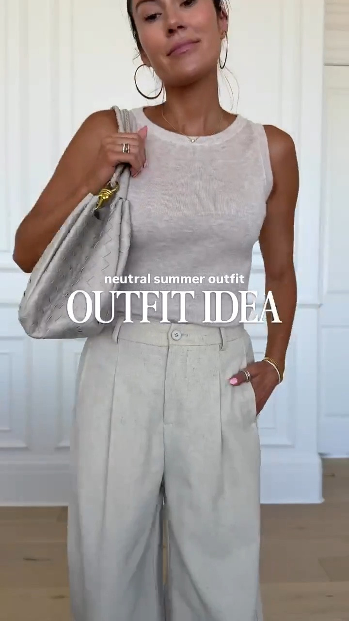 Neutral summer outfit 〰️ work outfit, business casual workwear, travel outfit, wide leg pants, Amazon fashion 

Wearing size small in top & pants 

#LTKootd #LTKWorkwear #LTKTravel