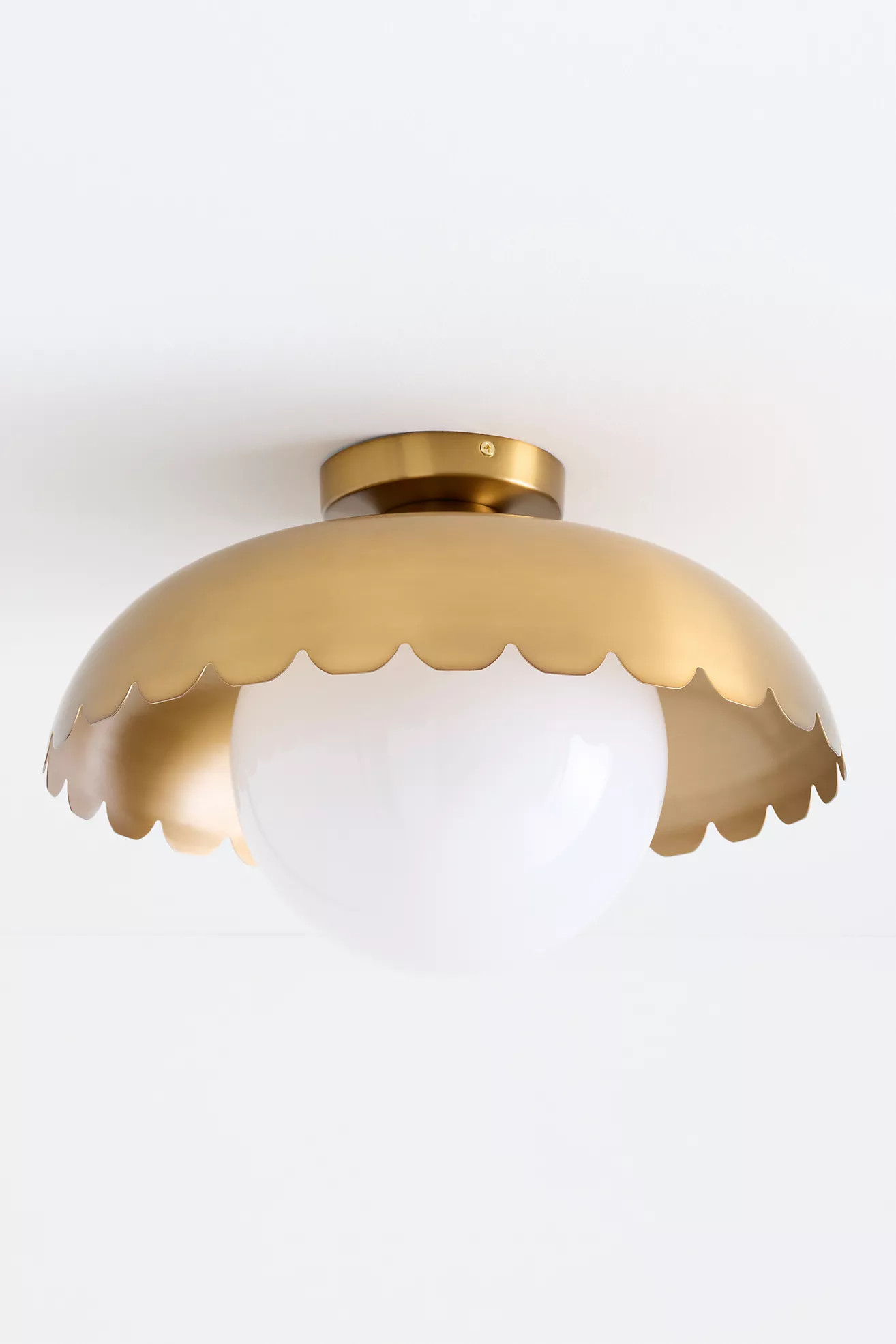 Simone Scalloped Globe Flush Mount | Anthropologie (US)