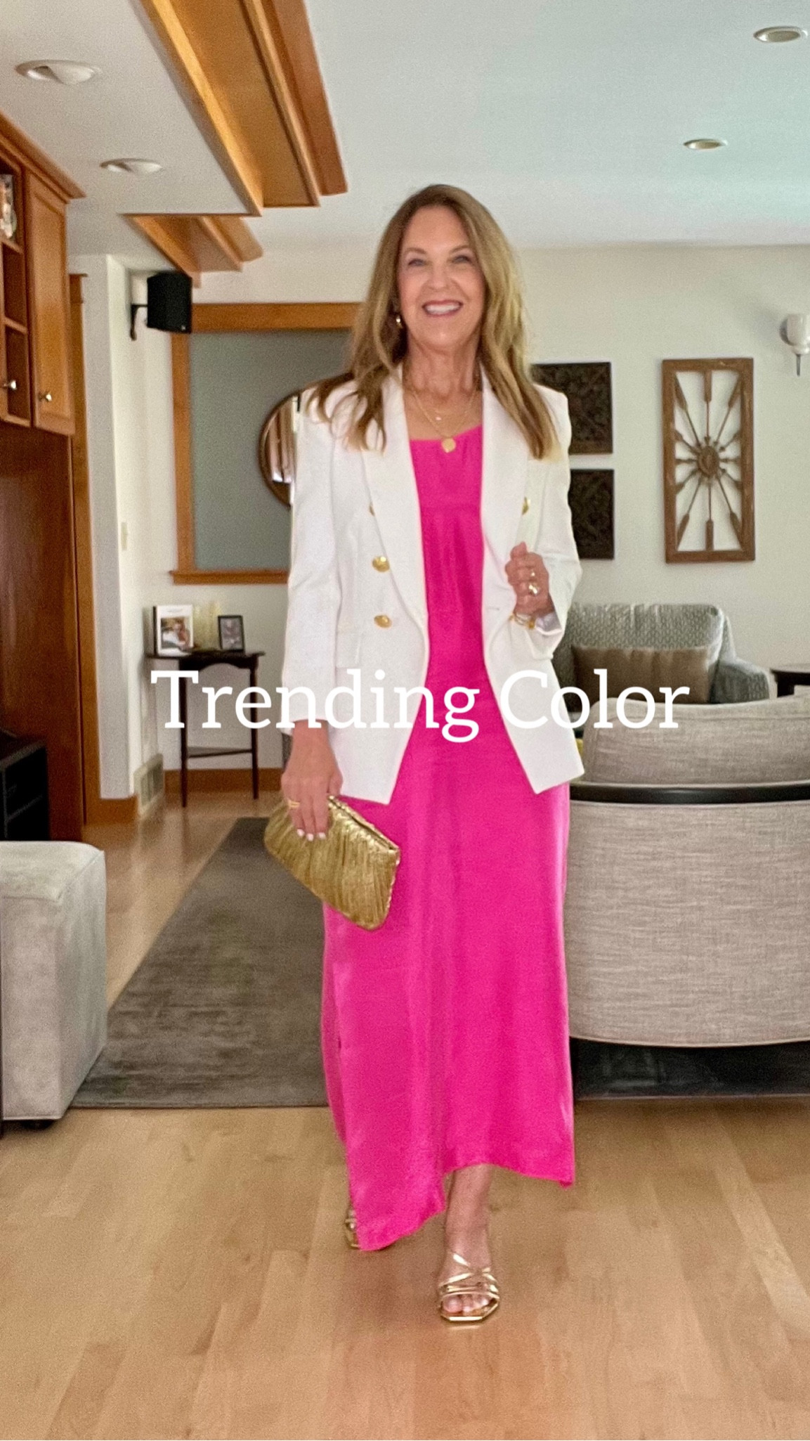 what colour jacket to wear with pink dress stylishsandy on LTK