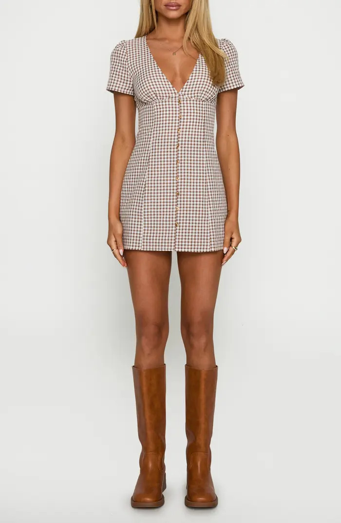 Princess Polly Loveliness Check Playsuit | Nordstrom | Nordstrom