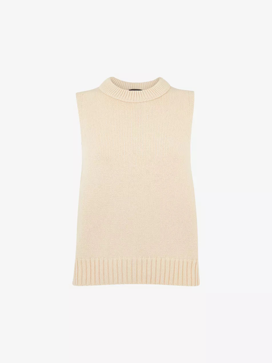 Indie round-neck ribbed cotton vest | Selfridges