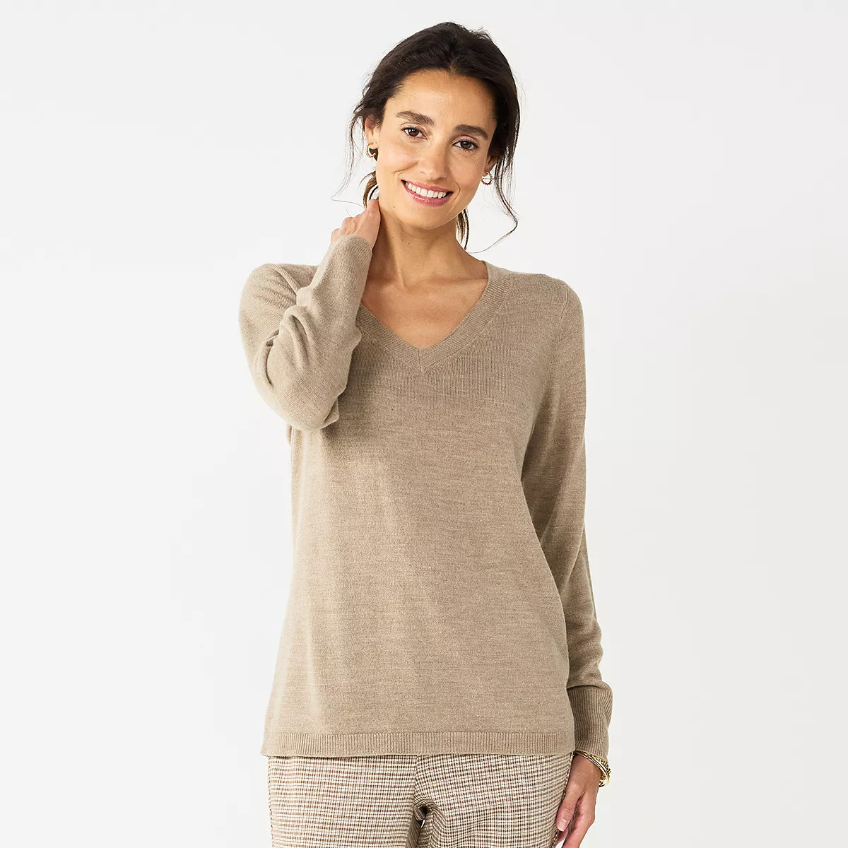 Women's Croft & Barrow® The Extra Soft V-Neck Sweater | Kohl's