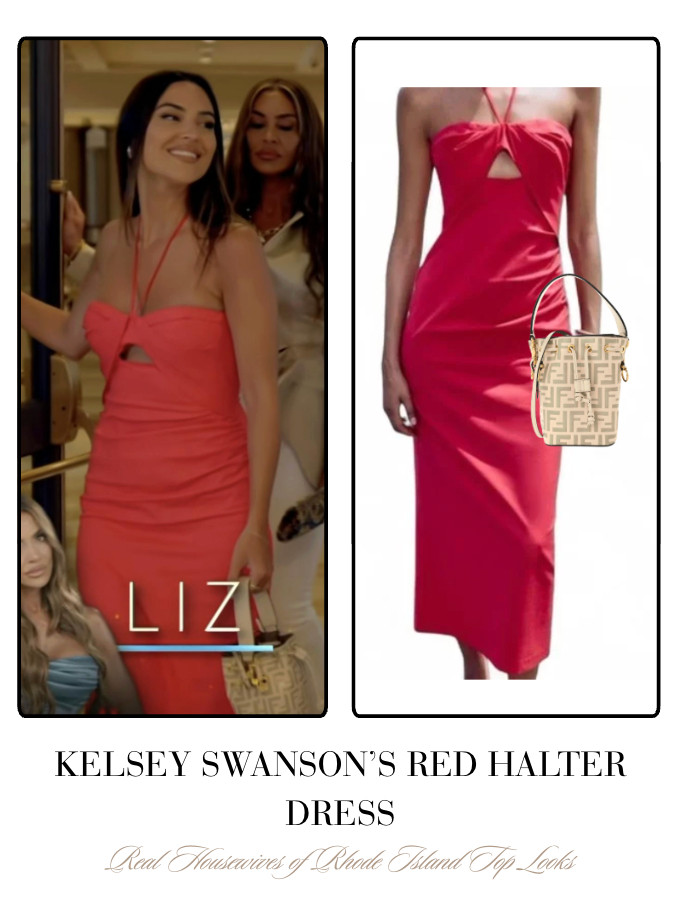Kelsey Swanson's Red Halter Dress 

 