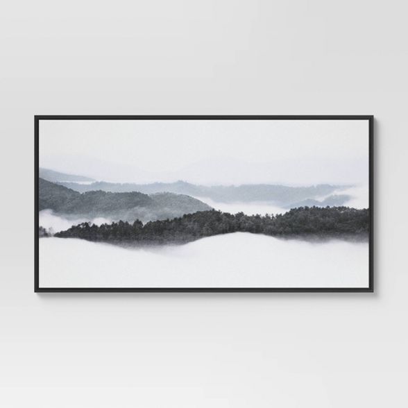 47" x 24" Mountain Landscape Framed Wall Canvas Brown - Threshold™ | Target