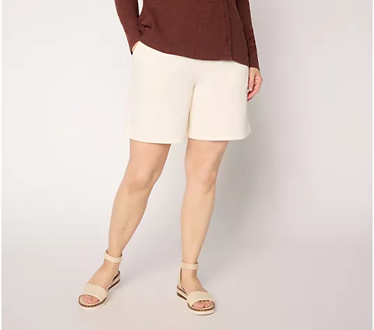 Peace Love World French Terry Pull On Short - QVC.com | QVC