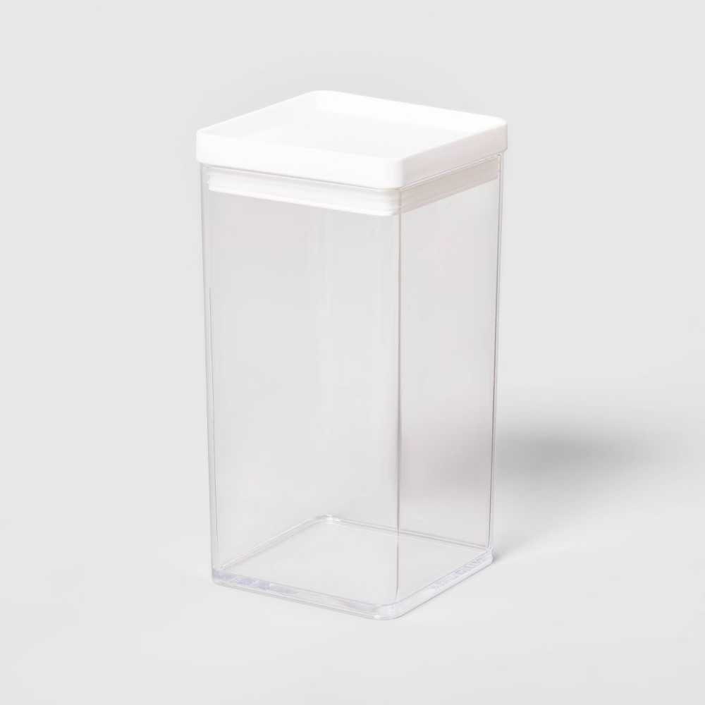 4""W X 4""D X 8""H Plastic Food Storage Container Clear - Brightroom | Target