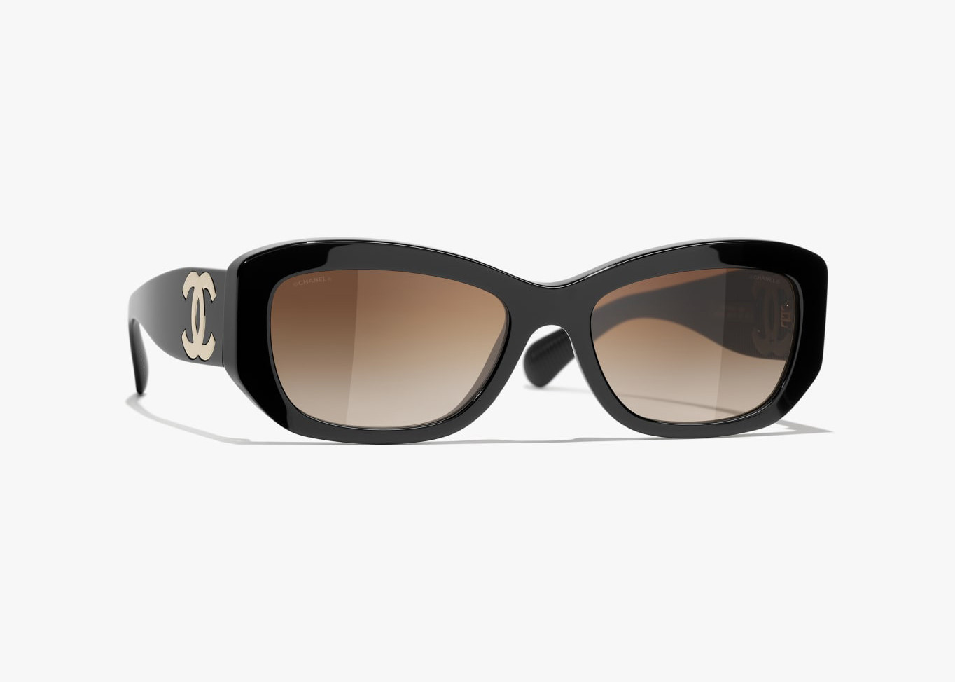 Chanel Rectangle Sunglasses in Black (5493 C622/S5) | StockX