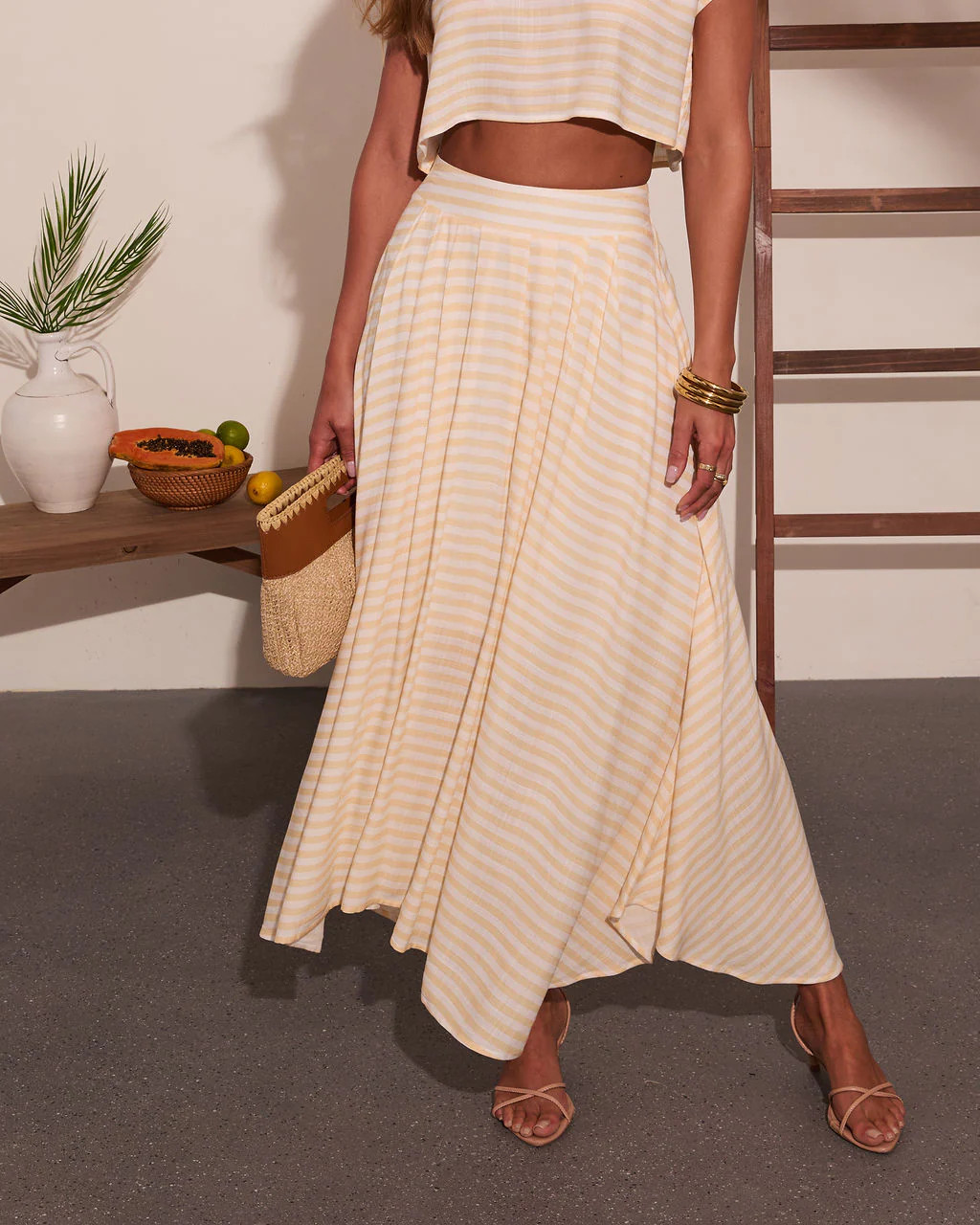 Morning Breeze Striped Maxi Skirt | VICI