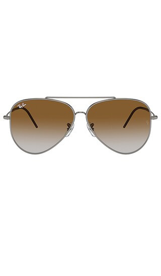 Reverse Aviator in Gunmetal & Clear Gradient Brown | Revolve Clothing (Global)