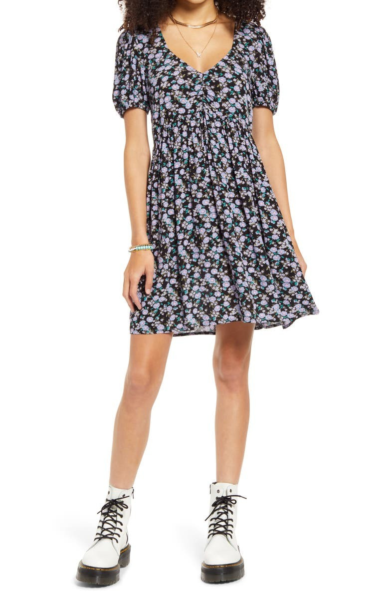 Printed Babydoll Minidress | Nordstrom | Nordstrom