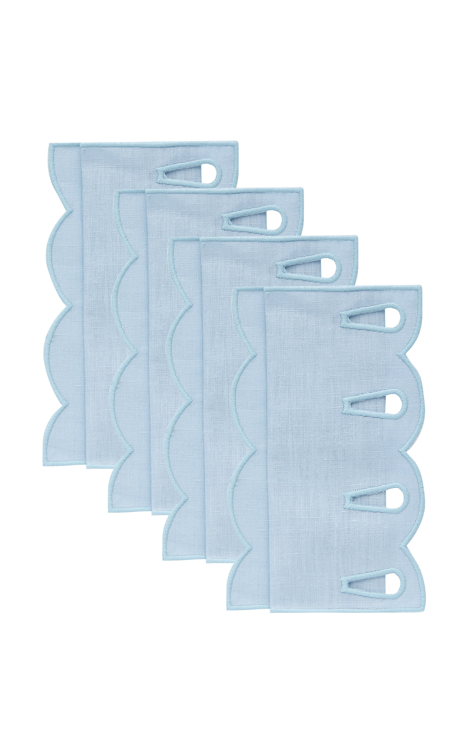 Set-of-Four Handcrafted Linen Cocktail Napkins | Moda Operandi (Global)