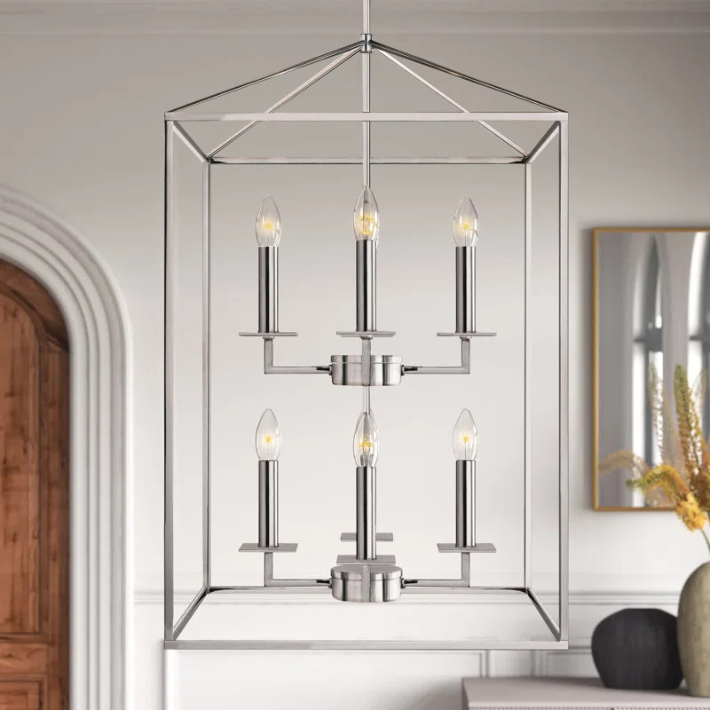 Ellis 8 - Light Dimmable Lantern Square / Rectangle Chandelier | Wayfair North America