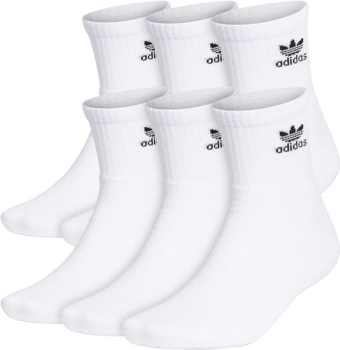 adidas Originals unisex-adult Trefoil Quarter Socks (6-pair) | Amazon (US)