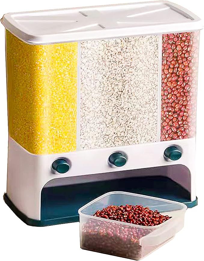 Wall Mounted Dry Food Dispenser, Rice Dispenser Kitchen Organization, Suitable for Rice, Beans, L... | Amazon (US)