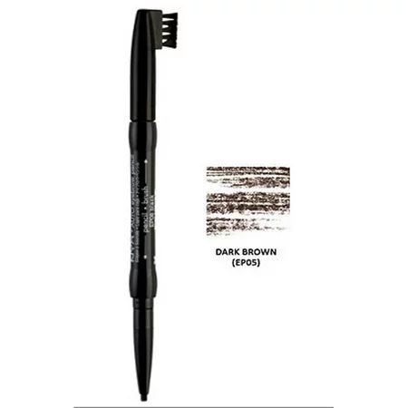 EP05 - Dark Brown , NYX Auto Eyebrow Pencil With Brush , Cosmetics Makeup - Pack of 1 w/ SLEEKSHOP T | Walmart (US)