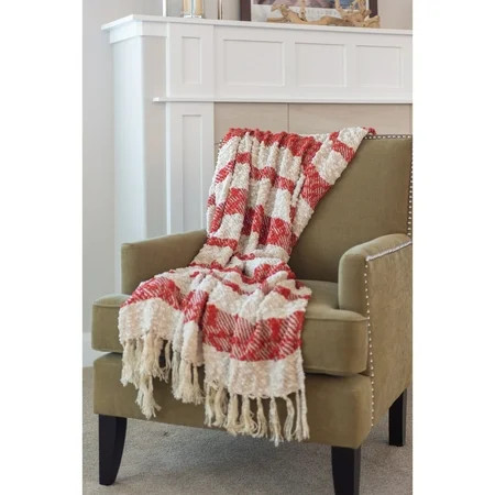Acrylic red stripe throw | Walmart (US)