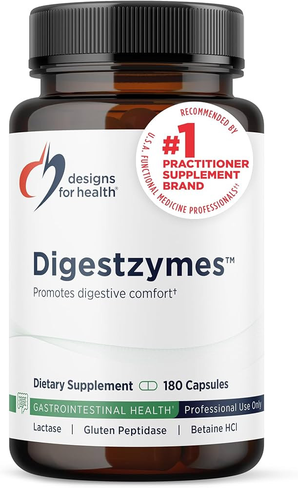 Designs for Health Digestzymes - Digestive Enzymes + Betaine Hydrochloride for Gas & Bloating Rel... | Amazon (US)