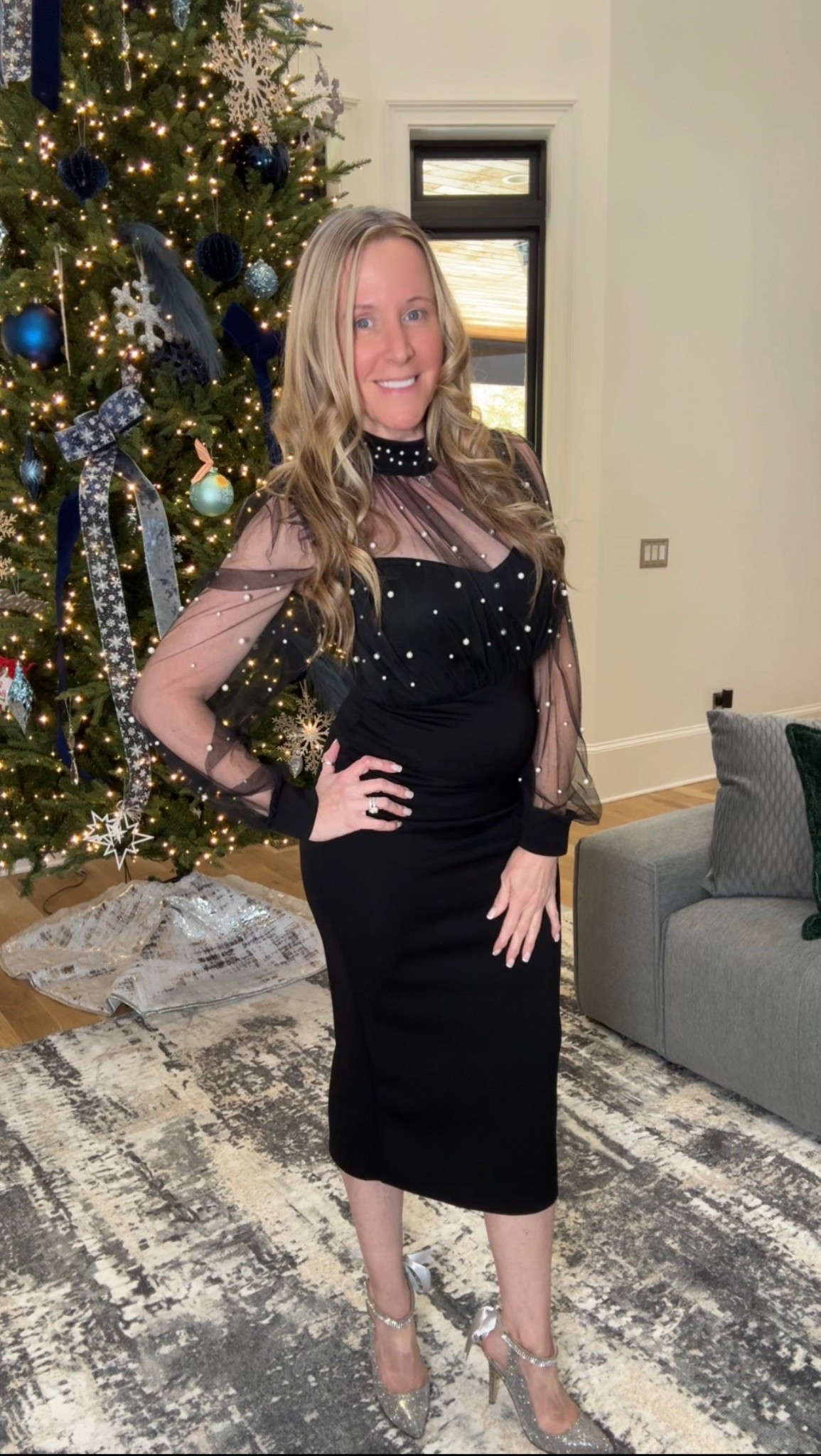 A super cute and affordable holiday outfit idea! 

Holiday outfit, holiday party outfit, affordable fashion, Amazon fashion 

#LTKOver40 #LTKHoliday #LTKootd