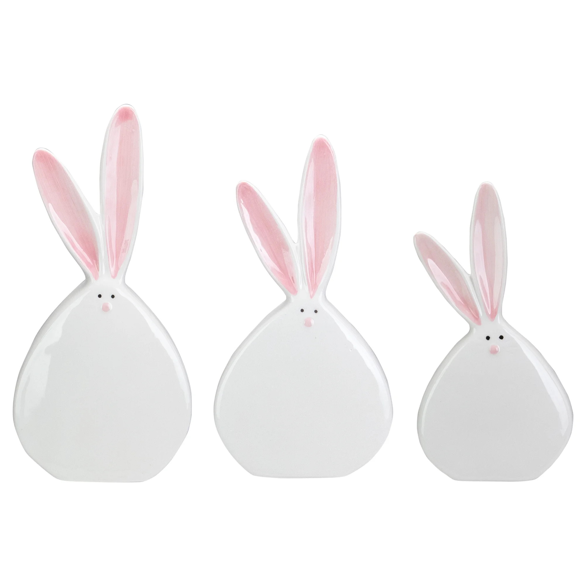 Transpac  Dolomite  White Easter Fun Chubby Bunny Tabletop Decor Set of 3 | Walmart (US)