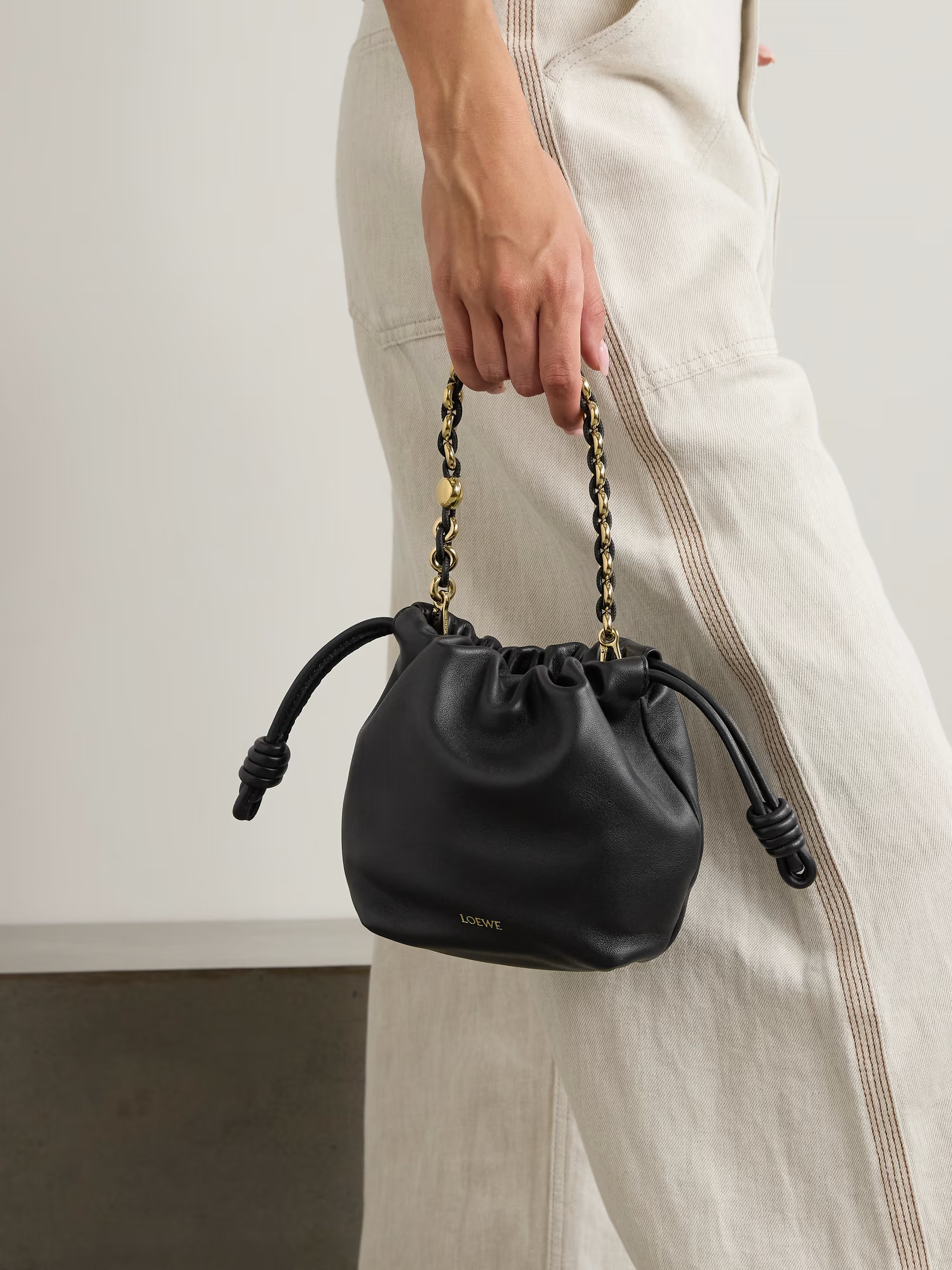 Flamenco mini leather clutch | NET-A-PORTER (US)