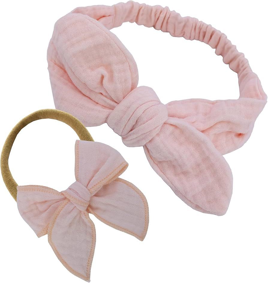 Sugarmelon Original Cotton Gauze Headband for Newborn Toddler Infant Baby Girl Kids Muslin Cotton... | Amazon (US)