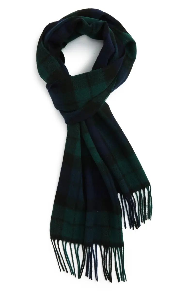 New Check Lambswool & Cashmere Scarf | Nordstrom